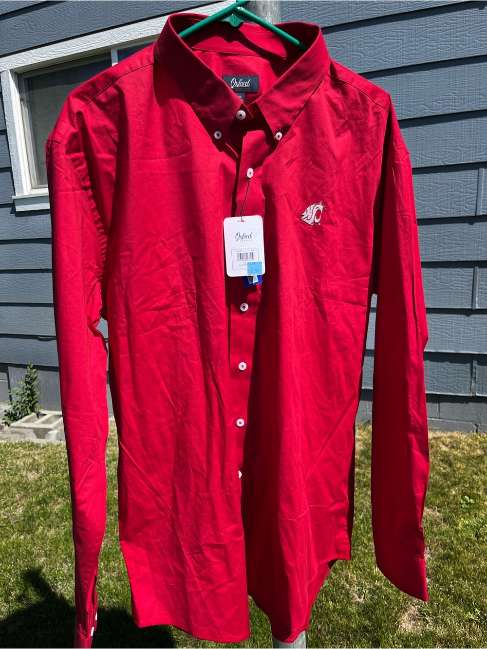 Oxford Men's WSU Red Button-Down Dress Shirt